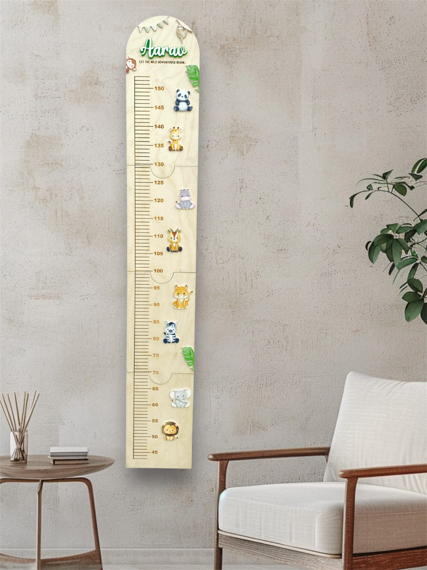 Growth chart Jungle safari theme