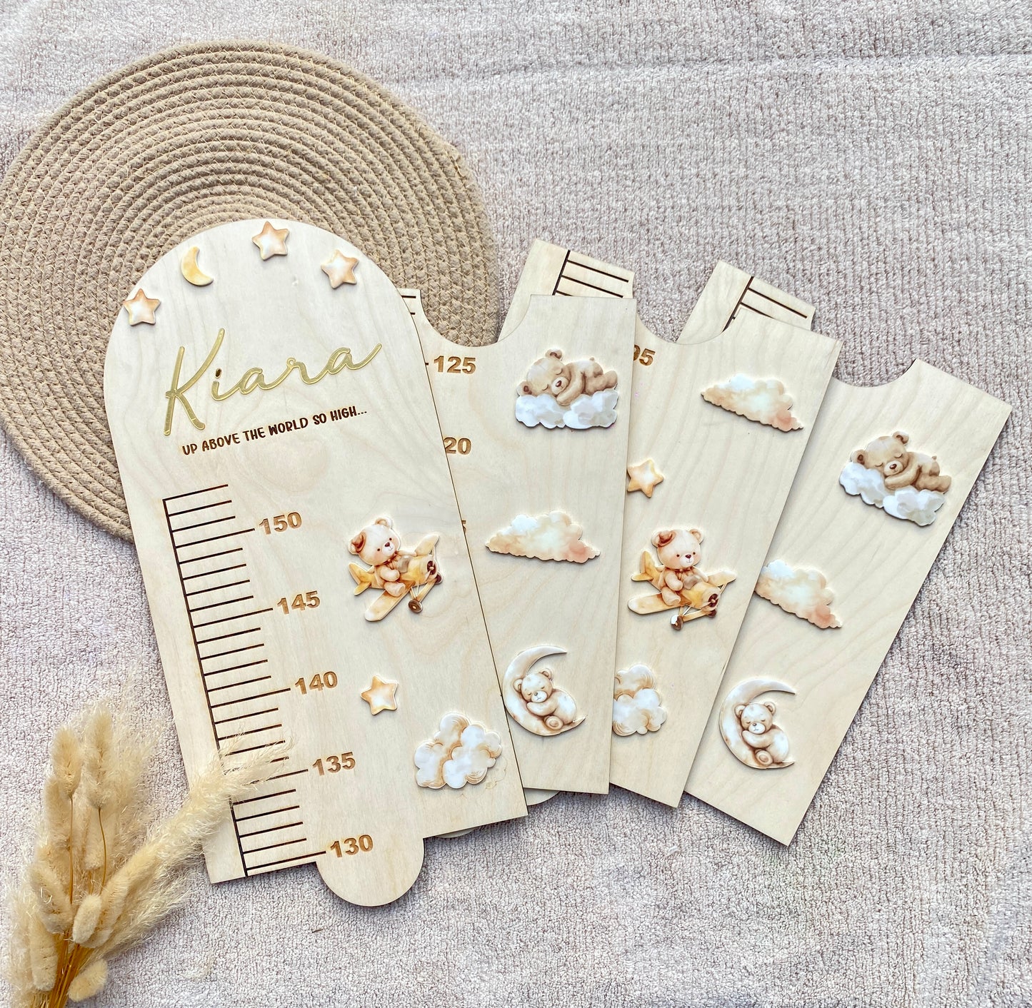 Growth chart minimalist Teddy theme