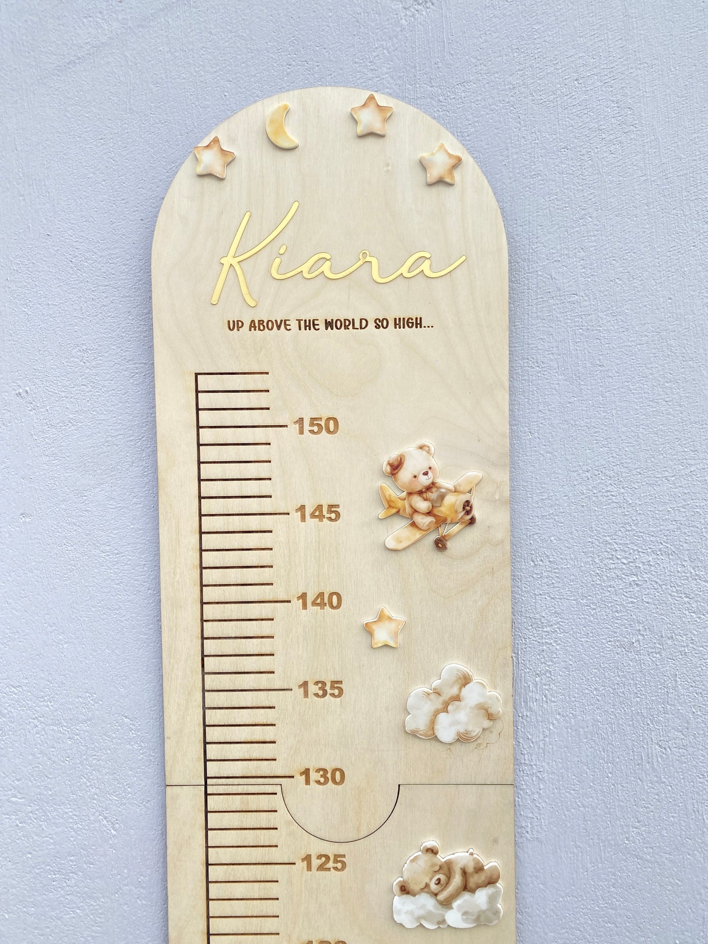 Growth chart minimalist Teddy theme