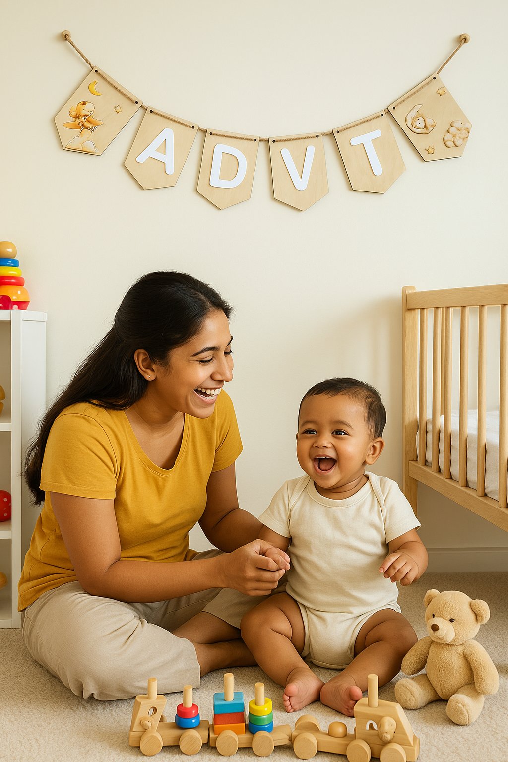 Baby name bunting | Teddy Theme