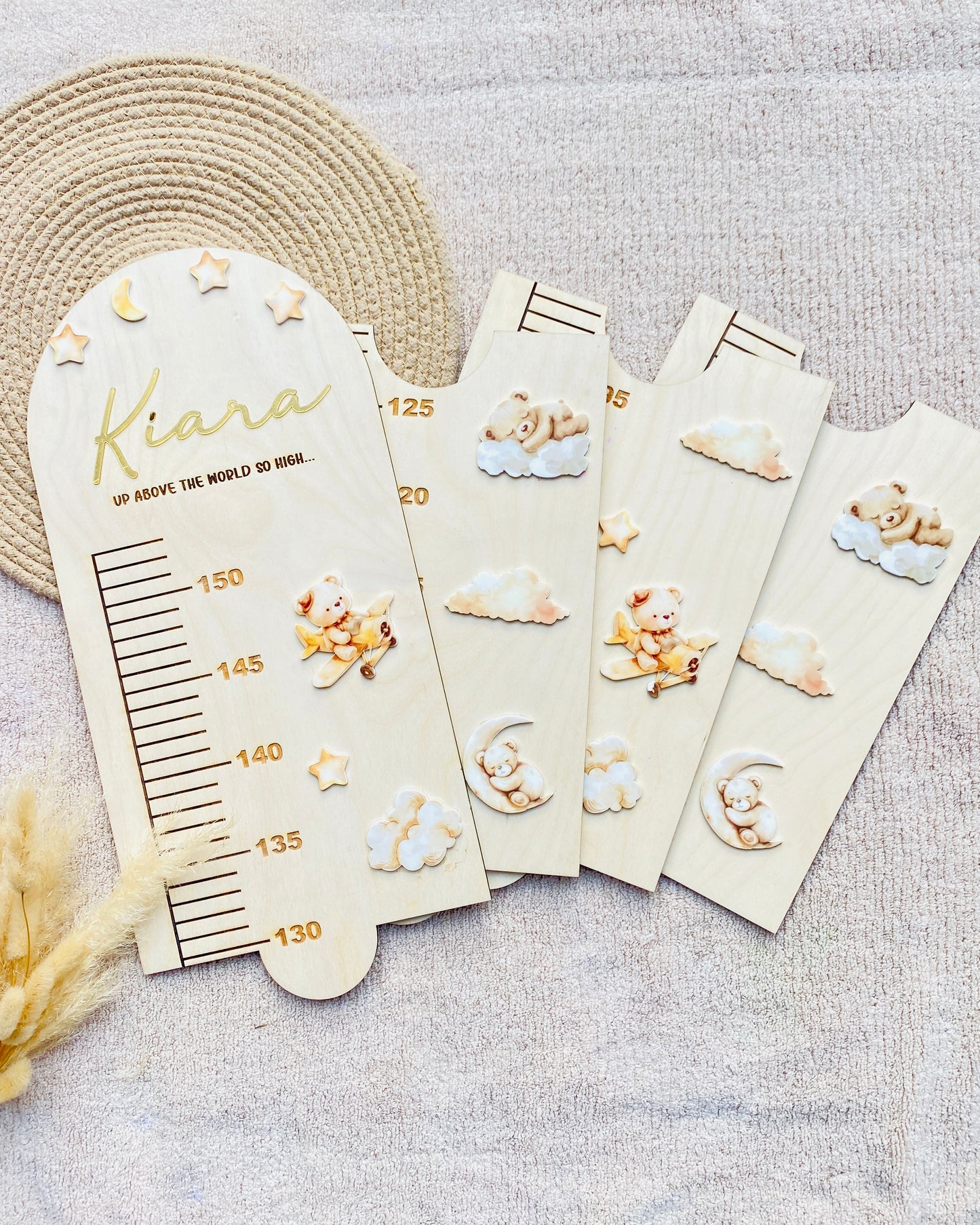 Growth chart minimalist Teddy theme