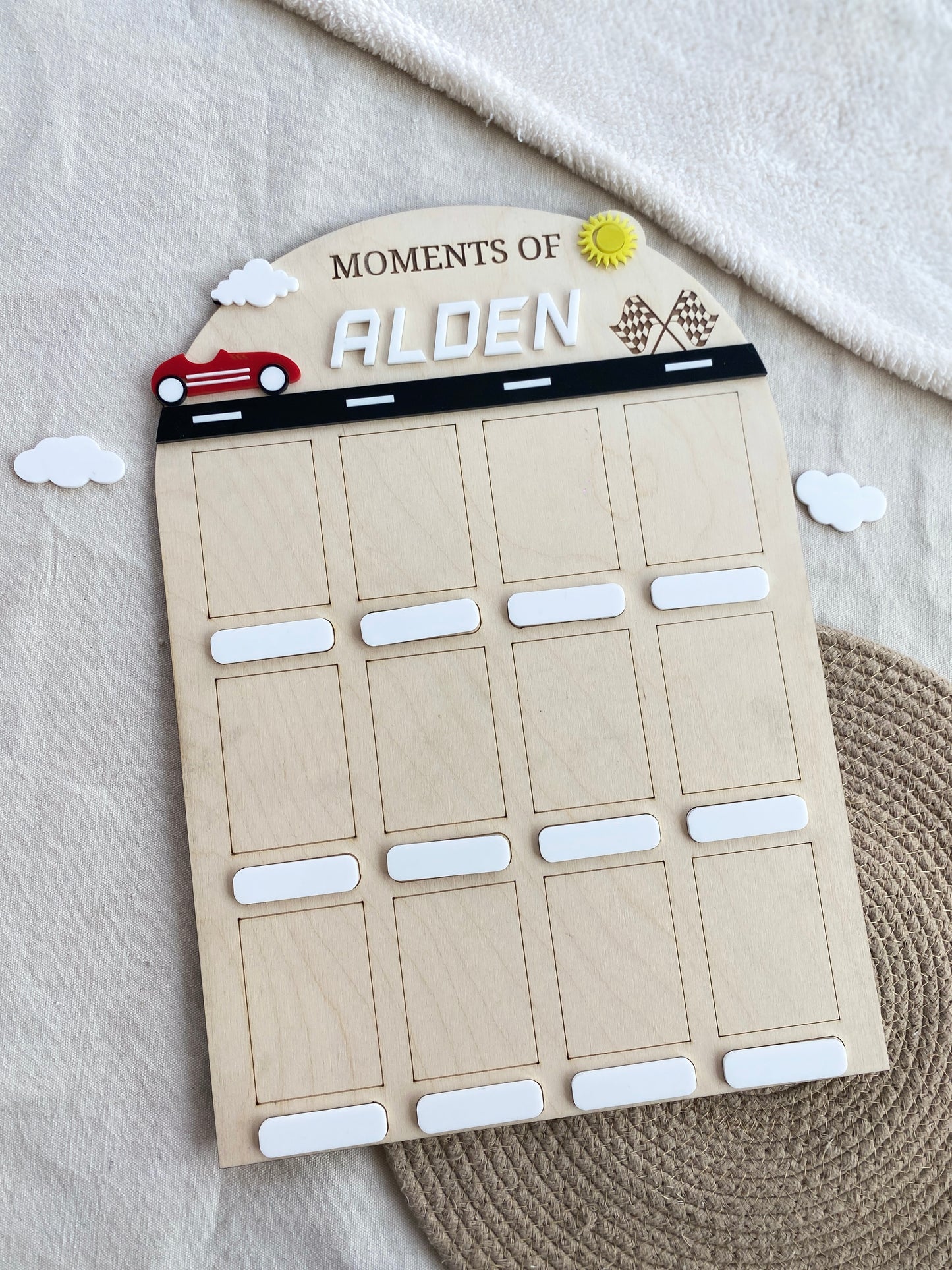 MOMENTS BABY PHOTO BOARD | CAR THEME