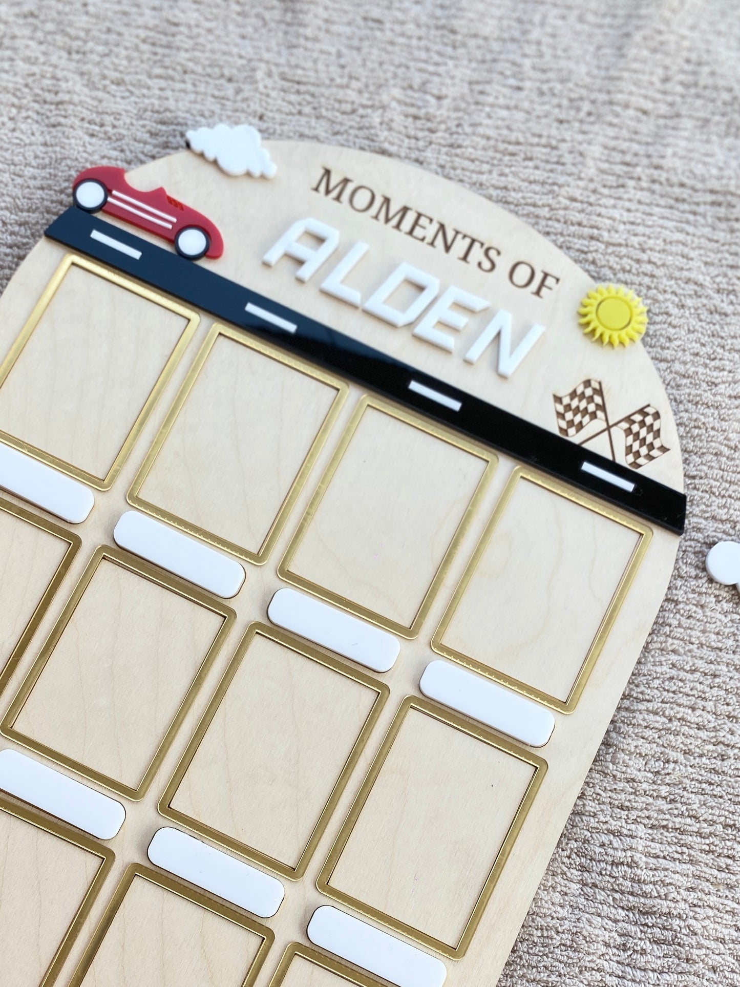 MOMENTS BABY PHOTO BOARD | CAR THEME