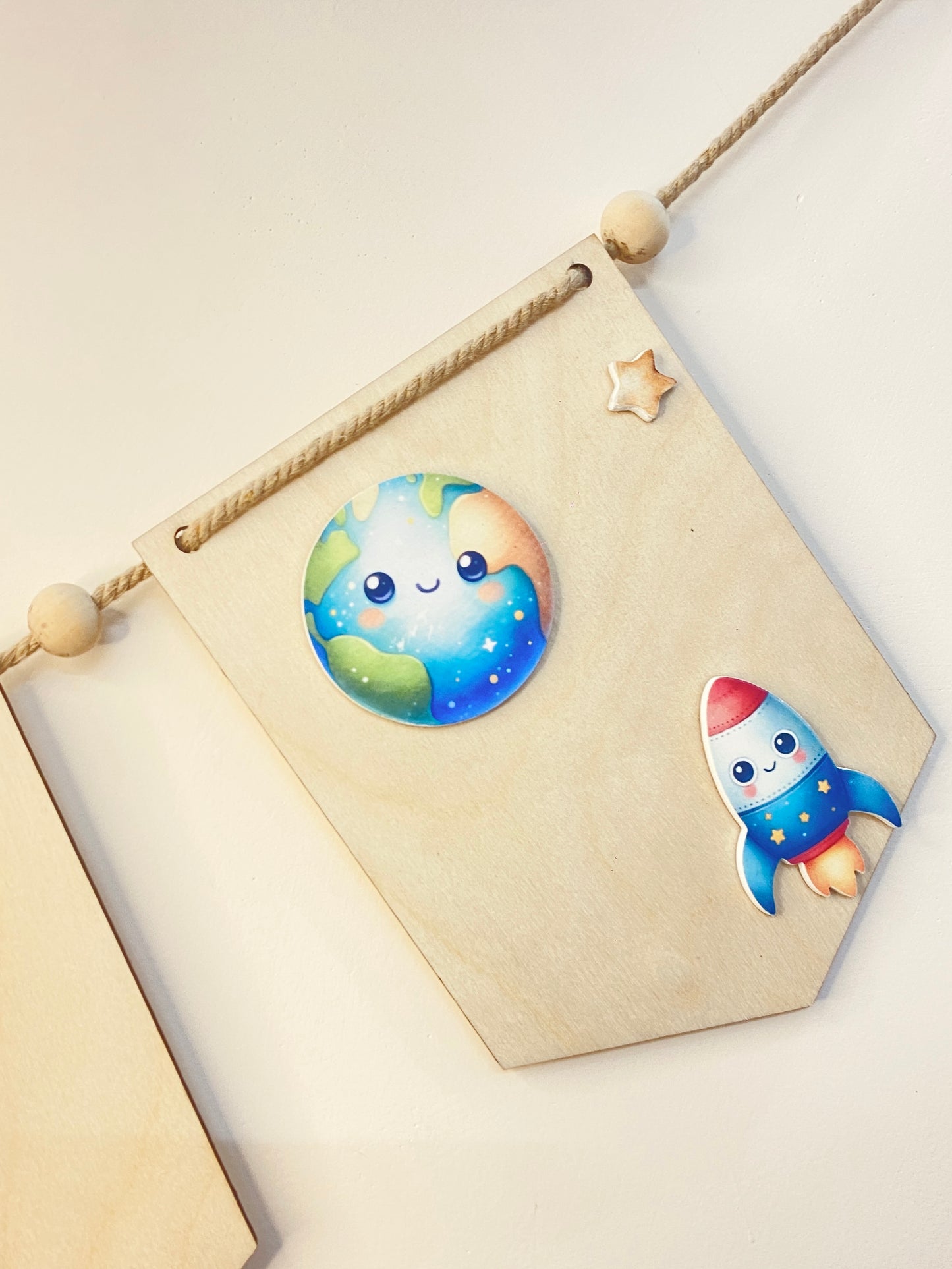 Baby name bunting | Space Theme