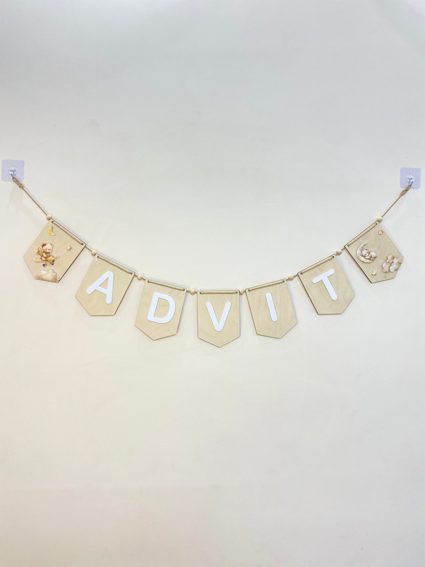 Baby name bunting | Teddy Theme