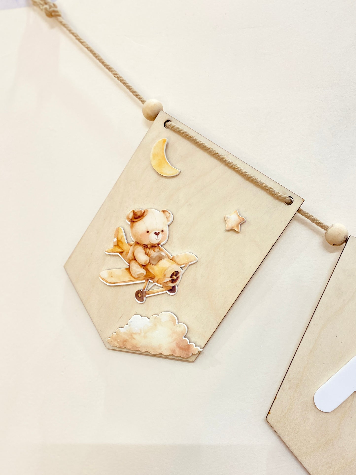 Baby name bunting | Teddy Theme