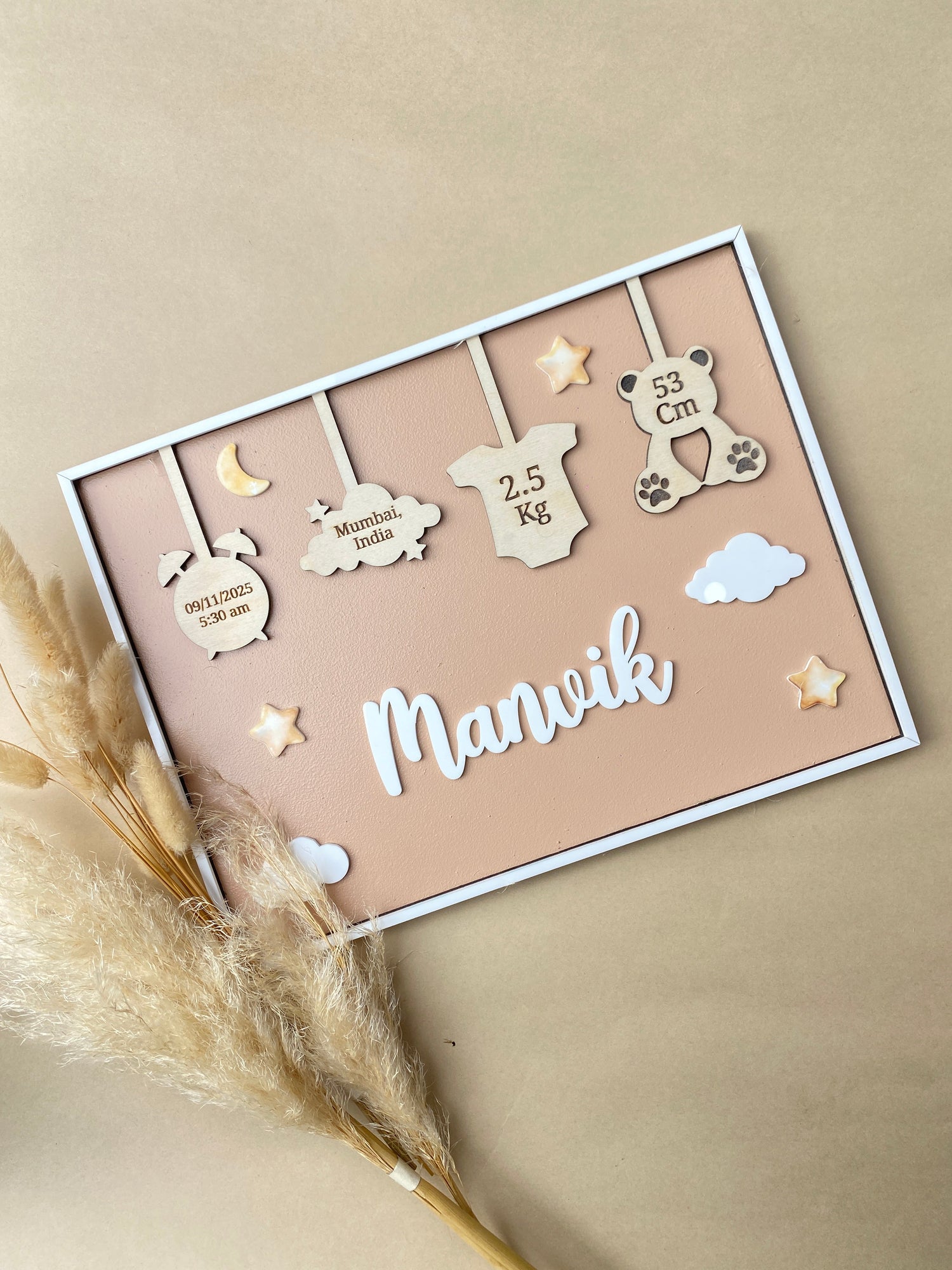 Birth Announcement Frame Sign