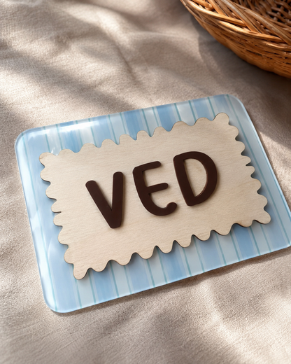 Bluestrip Customized Acrylic Name Card | Acrylic And Wood