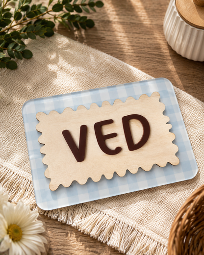 Bluestrip Customized Acrylic Name Card | Acrylic And Wood