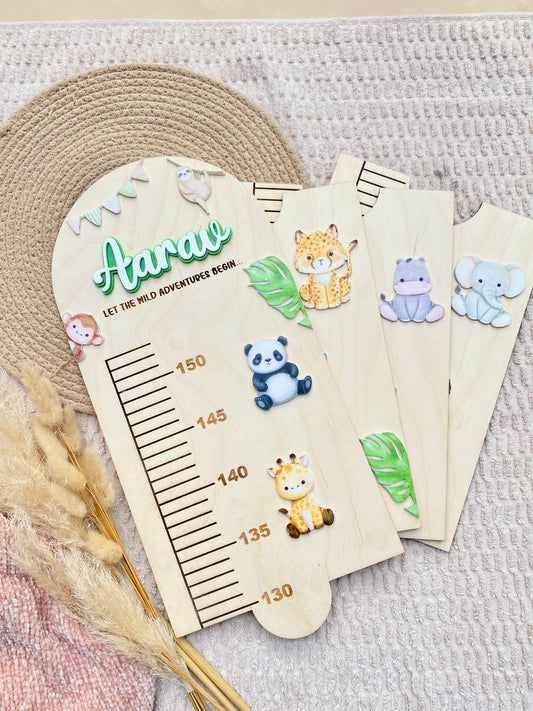 Growth chart Jungle safari theme