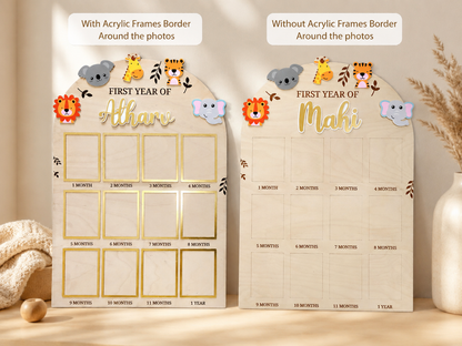 12 MONTH BABY PHOTO BOARD | BALLOON THEME