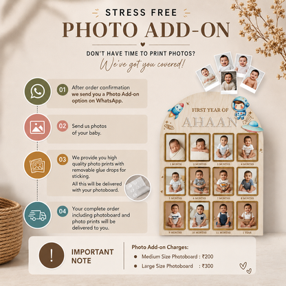 12 MONTH BABY PHOTO BOARD | BALLOON THEME