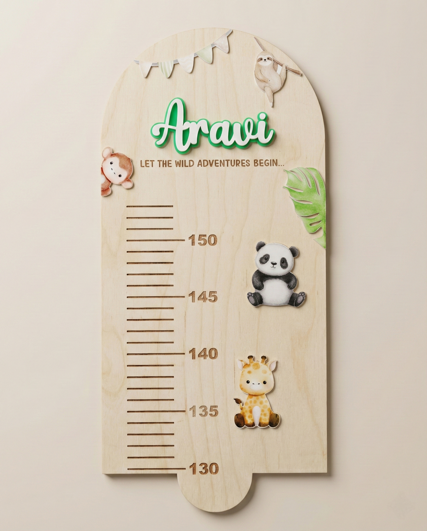 Growth chart Jungle safari theme
