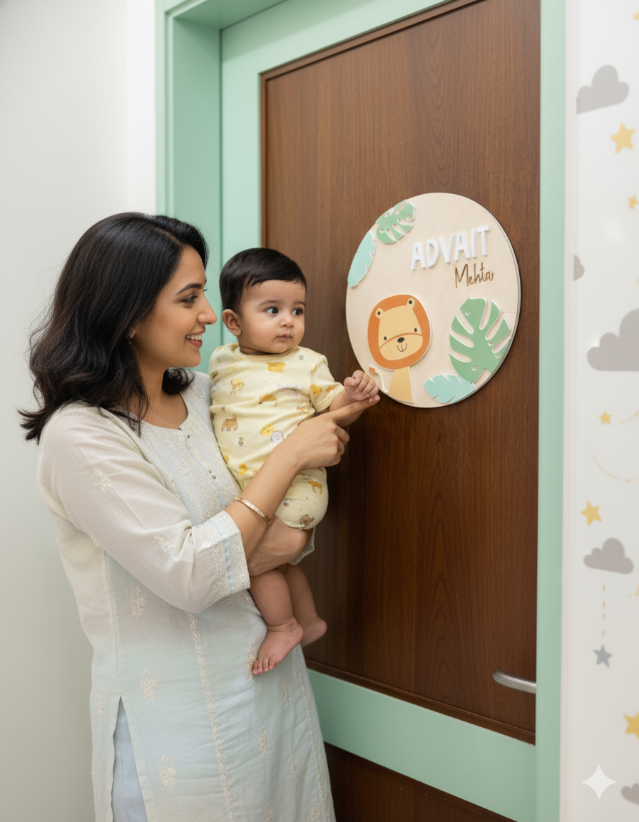 Room Name Card |Simba theme |Premium |Wooden