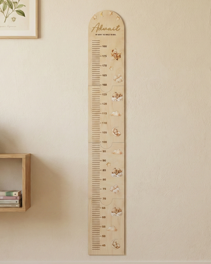 Growth chart minimalist Teddy theme