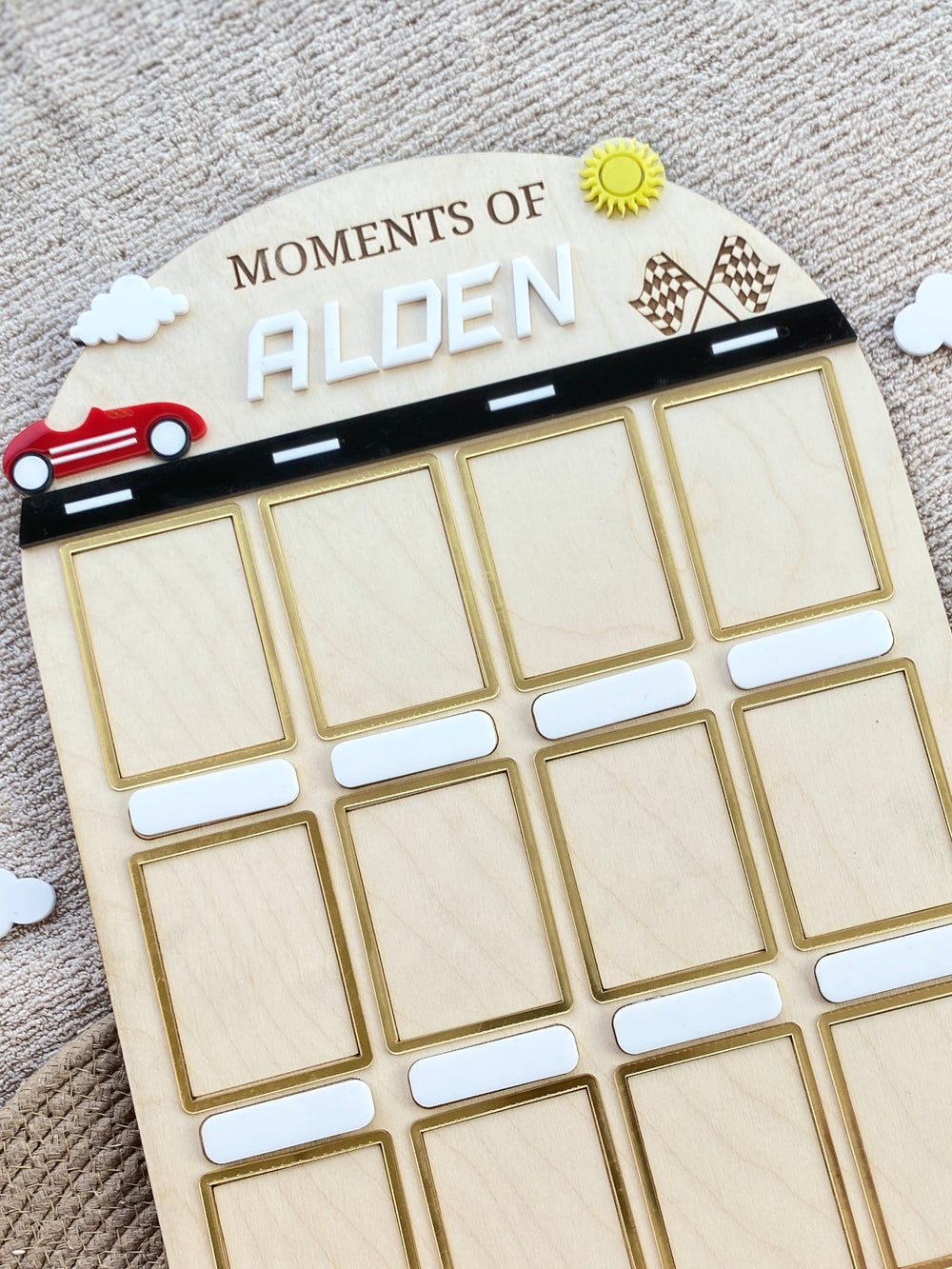 MOMENTS BABY PHOTO BOARD | CAR THEME