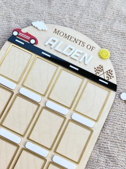MOMENTS BABY PHOTO BOARD | CAR THEME