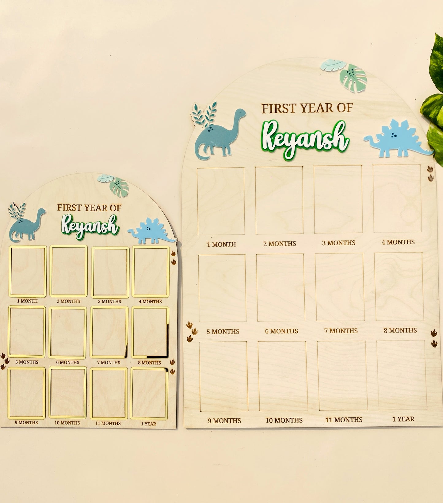 12 MONTH BABY PHOTO BOARD | BABY DINOSAUR THEME