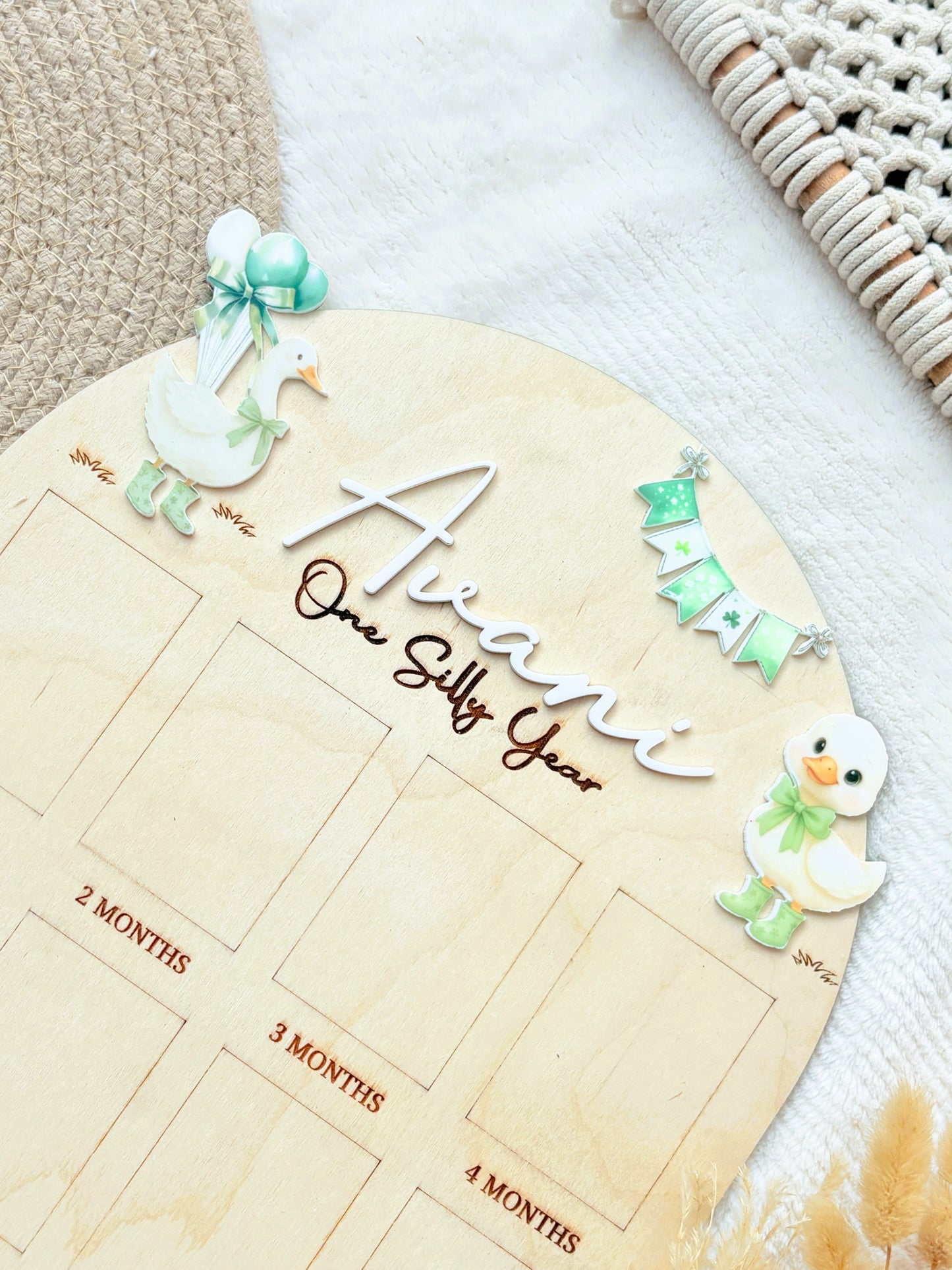 12 MONTH BABY PHOTO BOARD | BABY GOOES THEME