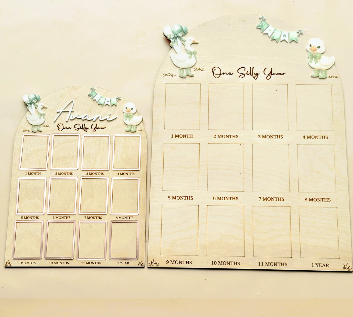 12 MONTH BABY PHOTO BOARD | BABY GOOES THEME