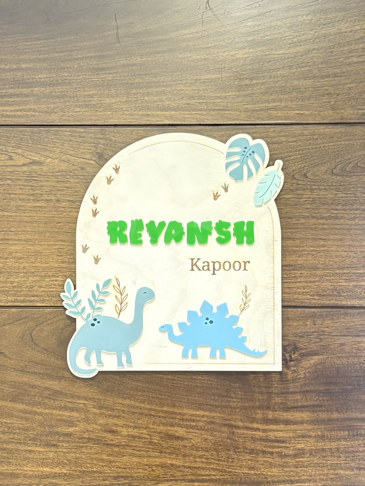 Room Name Card| Dinosaur theme |Premium |Wooden