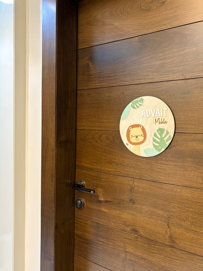 Room Name Card |Simba theme |Premium |Wooden