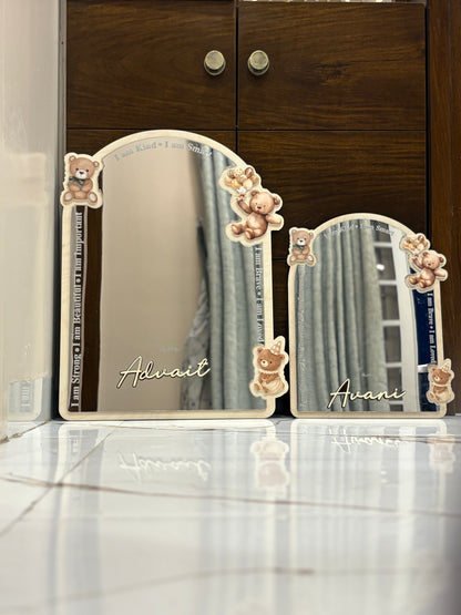Affirmation Mirror | Teddy theme | Personalize | Unbreakable