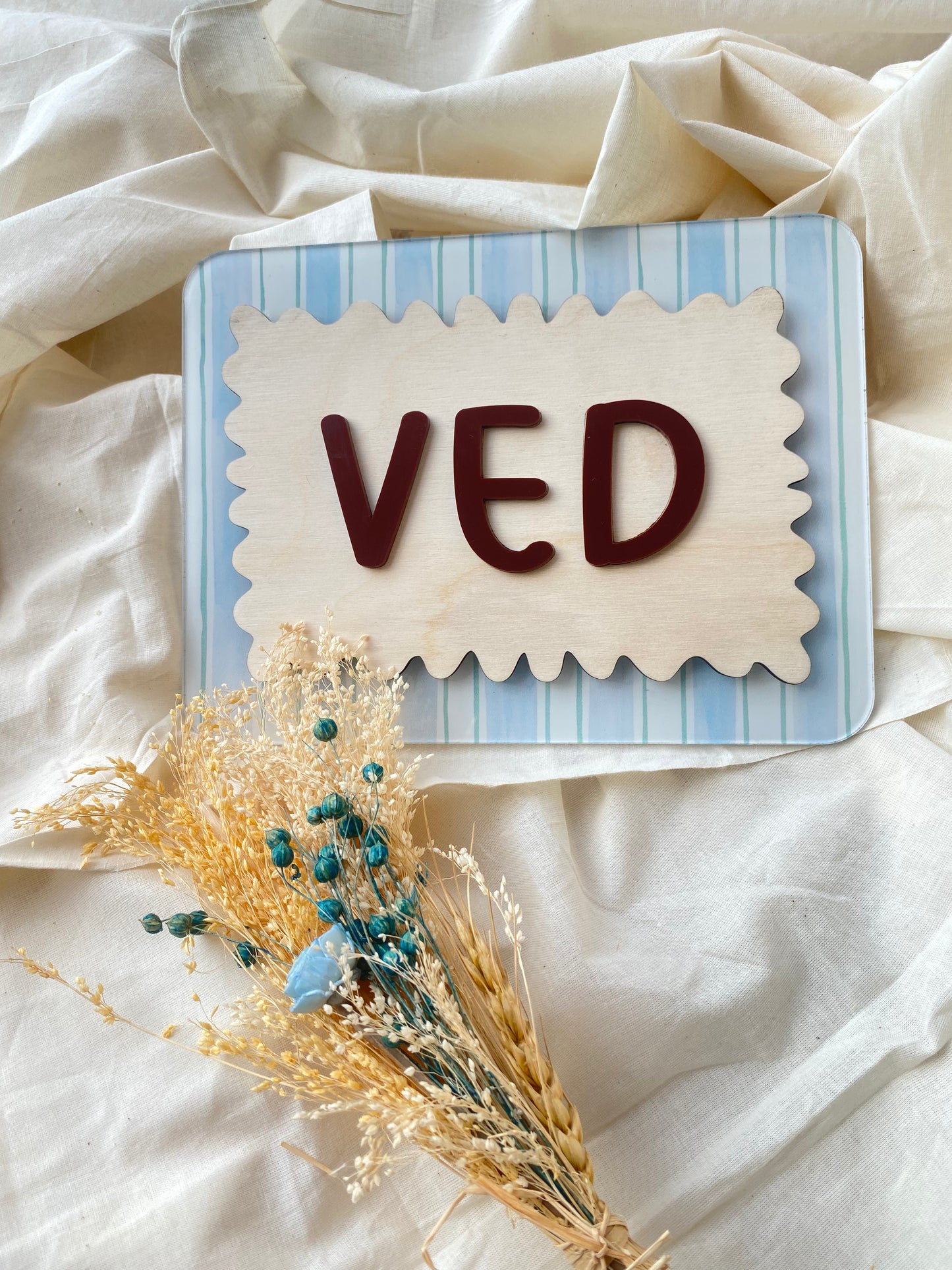 Bluestrip Customized Acrylic Name Card | Acrylic And Wood