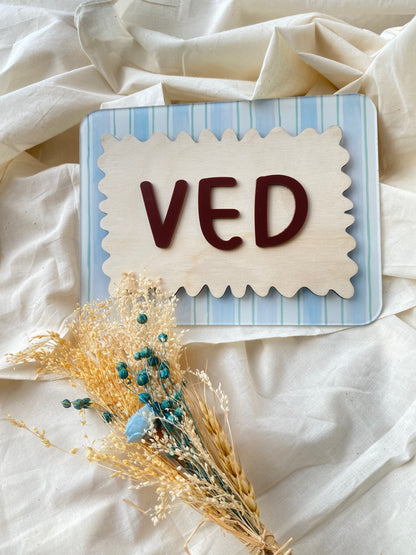 Bluestrip Customized Acrylic Name Card | Acrylic And Wood