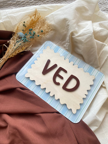 Bluestrip Customized Acrylic Name Card | Acrylic And Wood