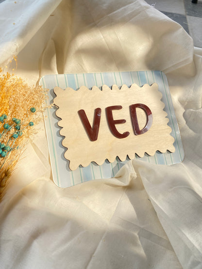 Bluestrip Customized Acrylic Name Card | Acrylic And Wood
