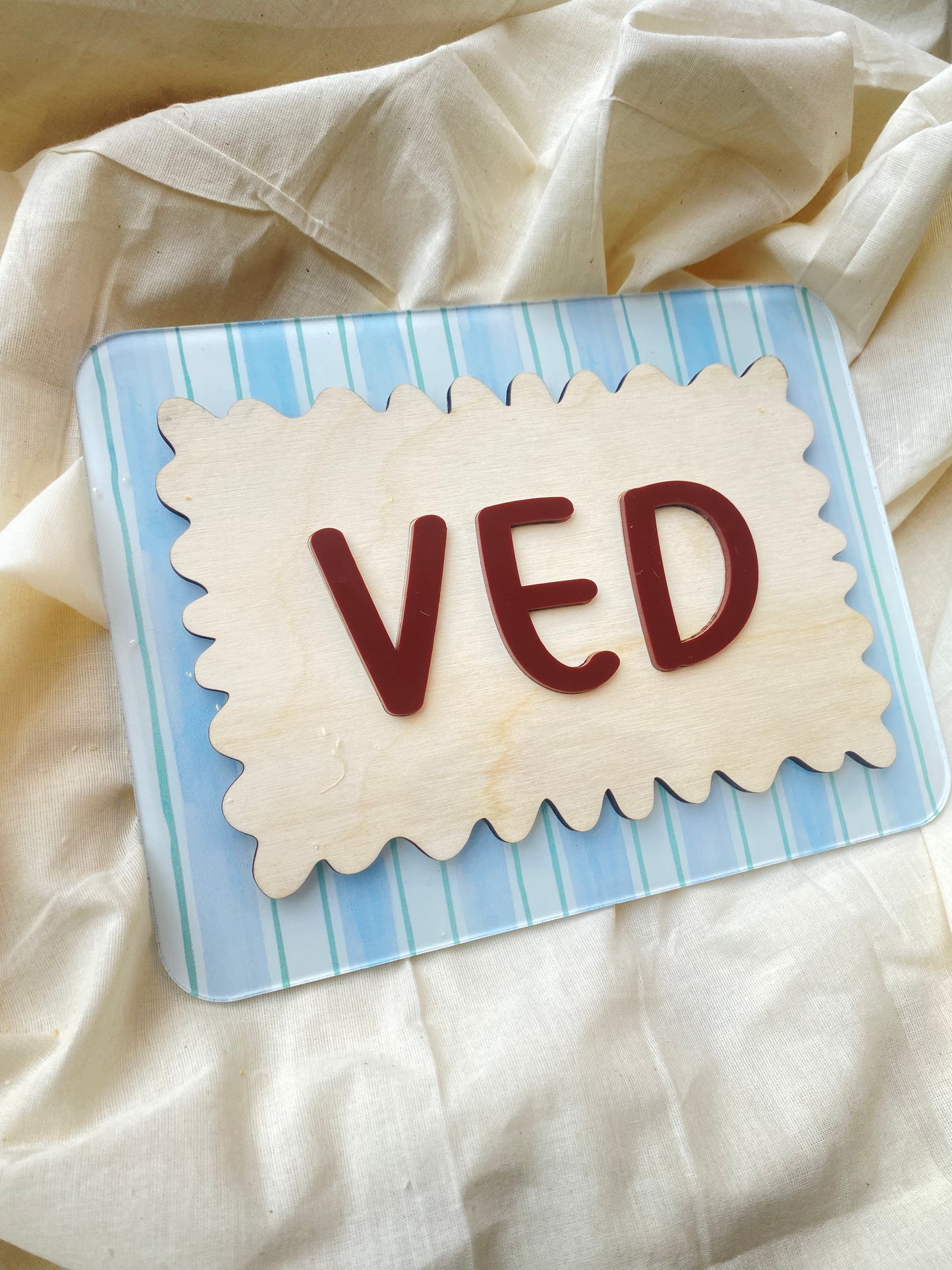 Bluestrip Customized Acrylic Name Card | Acrylic And Wood