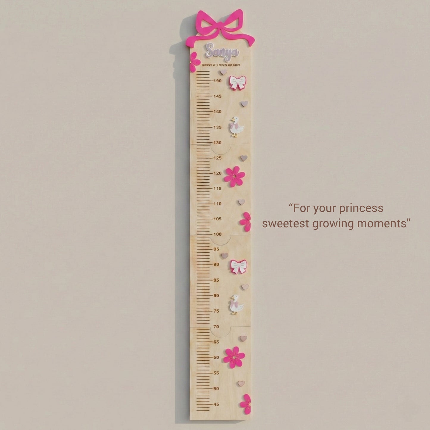 Growth chart Bow theme