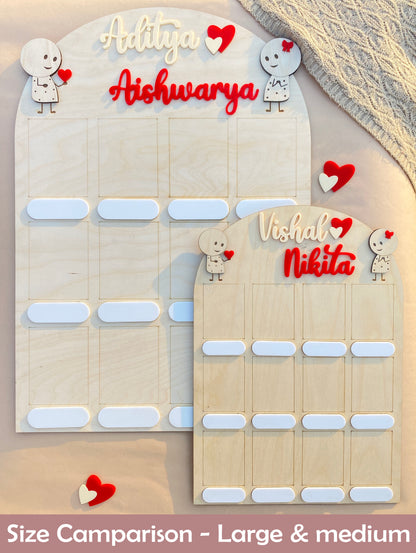 Love Letter Photo Board with Fingerprint Heart