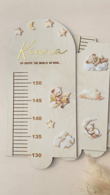 Growth chart minimalist Teddy theme