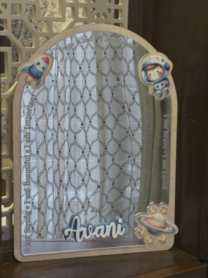 Affirmation Mirror | Space theme | Personalize | Unbreakable