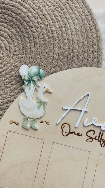 12 MONTH BABY PHOTO BOARD | BABY GOOES THEME