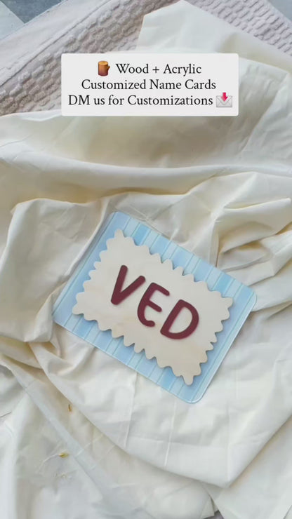 Bluestrip Customized Acrylic Name Card | Acrylic And Wood