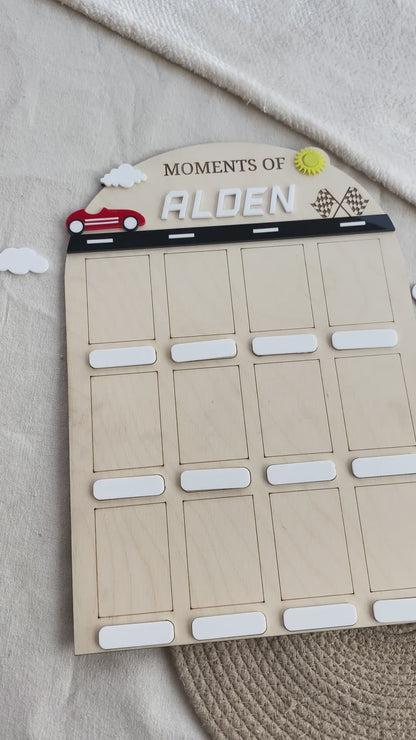 MOMENTS BABY PHOTO BOARD | CAR THEME