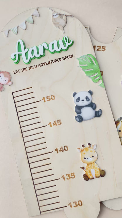 Growth chart Jungle safari theme