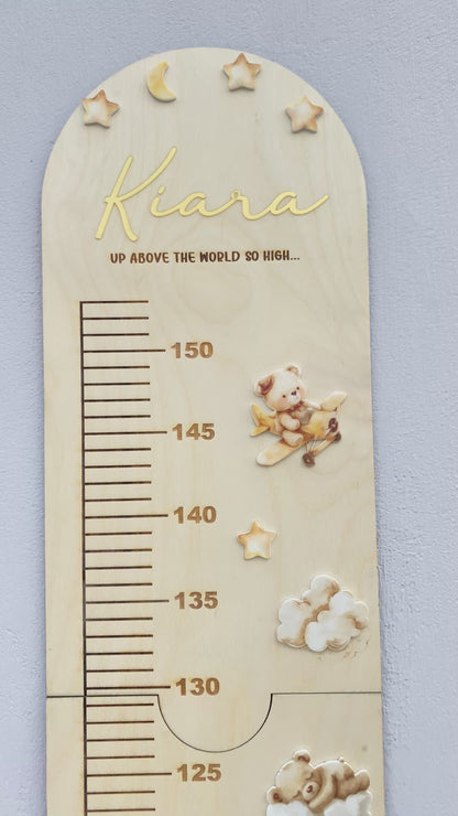 Growth chart minimalist Teddy theme