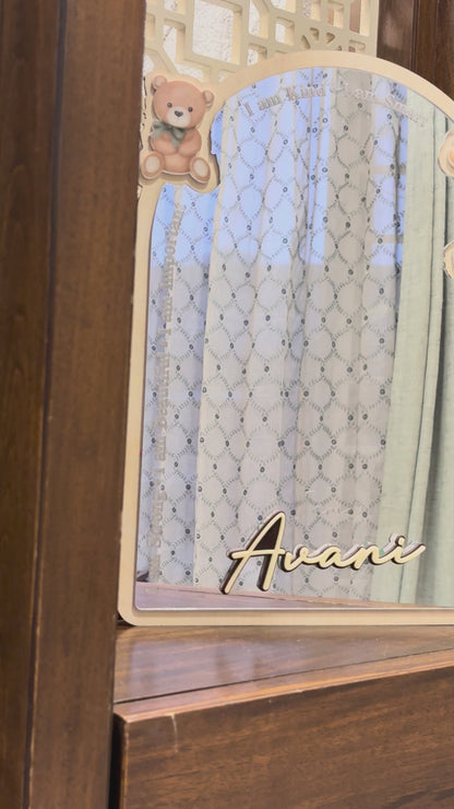 Affirmation Mirror | Teddy theme | Personalize | Unbreakable