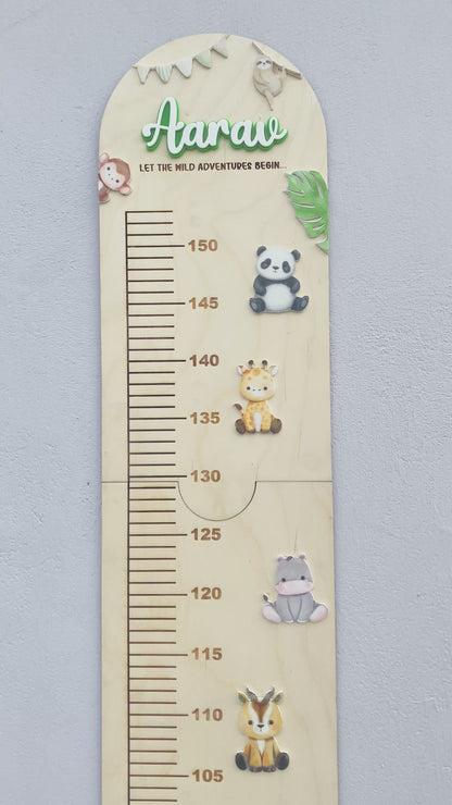 Growth chart Jungle safari theme