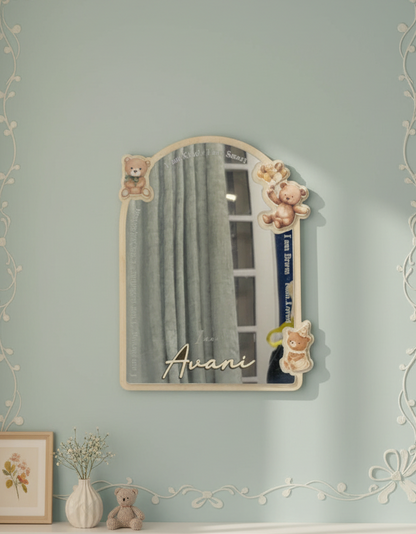 Affirmation Mirror | Teddy theme | Personalize | Unbreakable