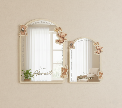 Affirmation Mirror | Teddy theme | Personalize | Unbreakable